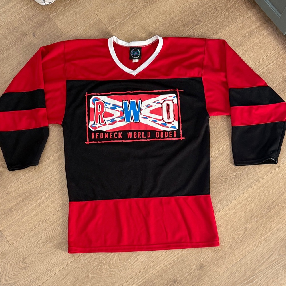 Red and Black RWO Hockey Jersey Lynyrd Skynyrd ‘90s vintage 1999